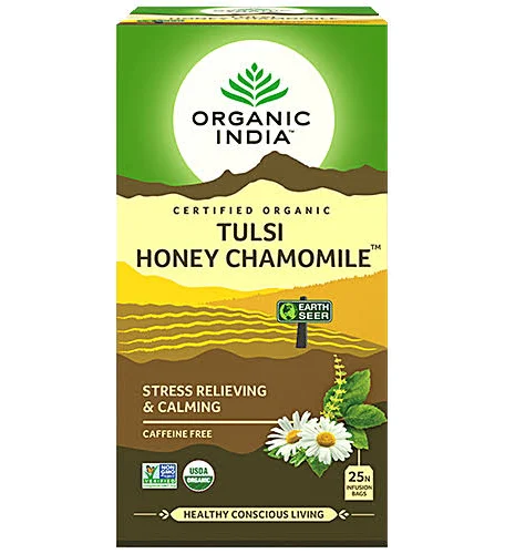 Organic India Tulsi Honey Chamomile Tea, 25 Bags