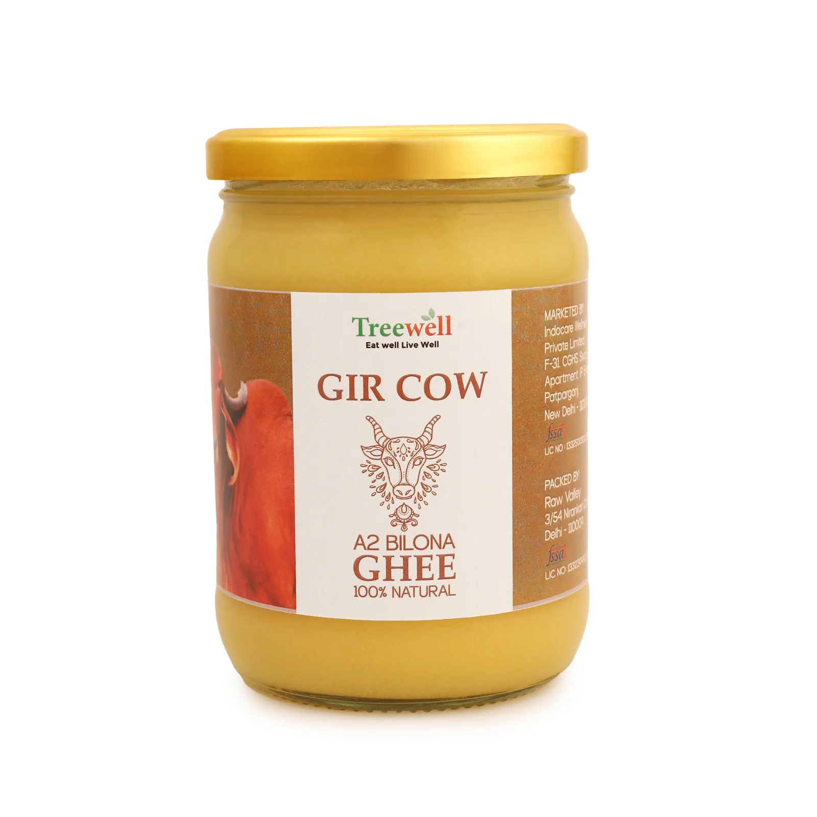 Treewell A2 Gir Cow Ghee, 500 ml