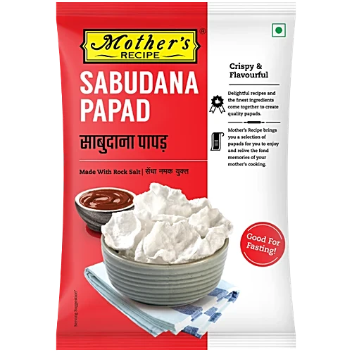 Mother's Recipe Papad Sabudana With Rock Salt, 75 g