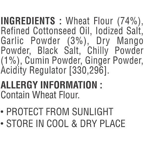 Jabsons Khakhra – Roasted Wheat Crisps, Chilly Garlic, 180 g