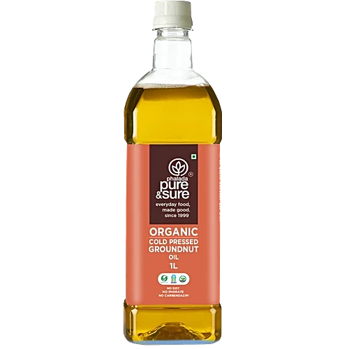 Phalada Pure & Sure Groundnut Oil Cold Pressed, 1 L