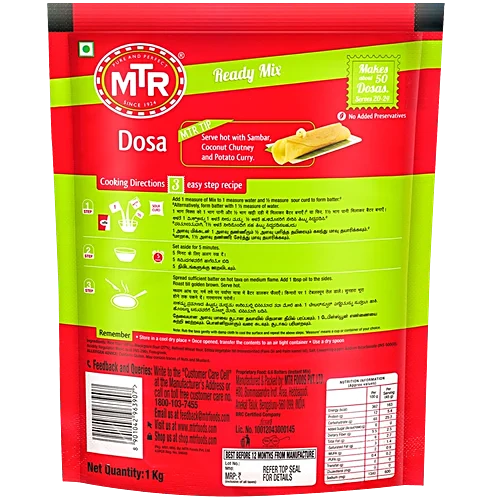 MTR Original Dosa Ready Mix, 1 kg
