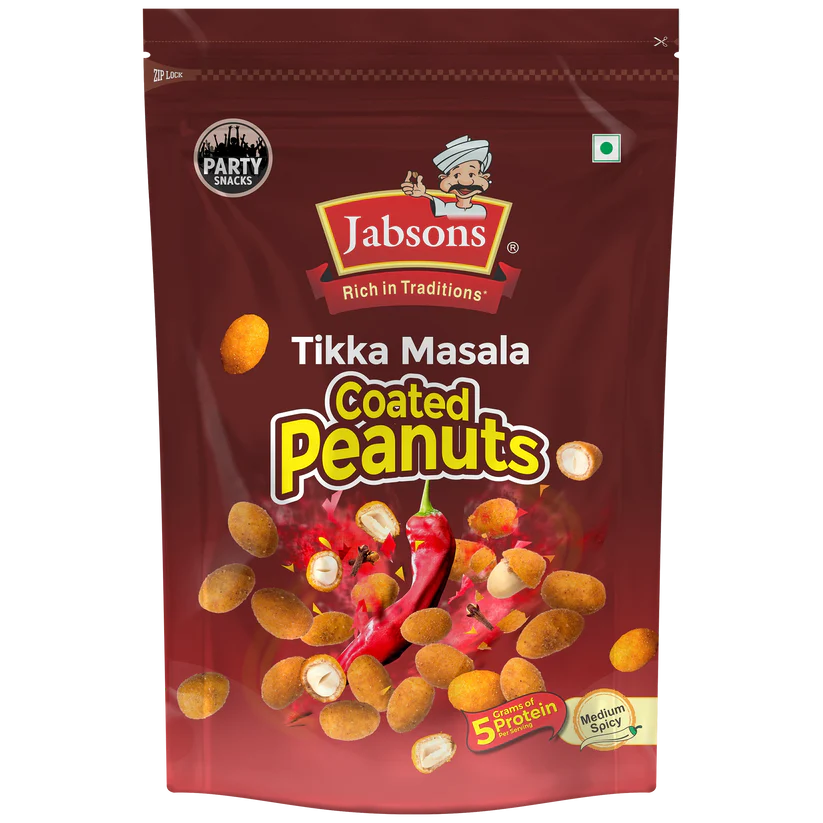 Jabsons Tikka Masala Coated Peanuts, 150 g