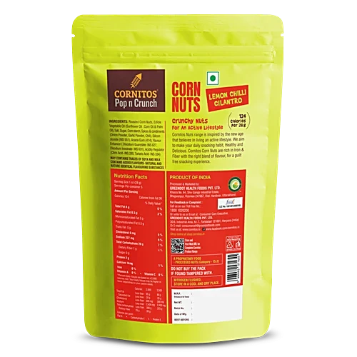 Cornitos Corn Nuts Lemon Chili Cilantro, 140 g