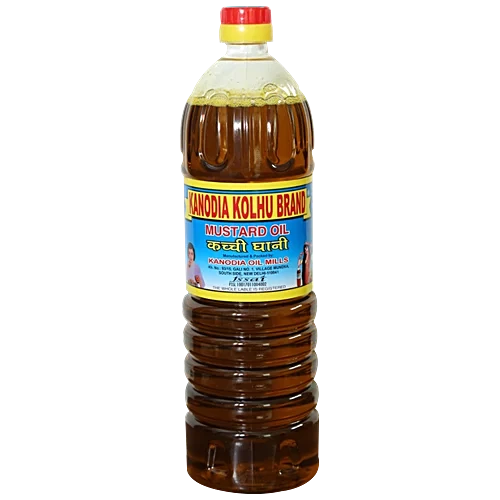 Kanodia Kolhu Brand Mustard Oil, 1 L
