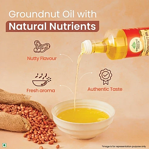 Organic India Groundnut Oil, 1 L