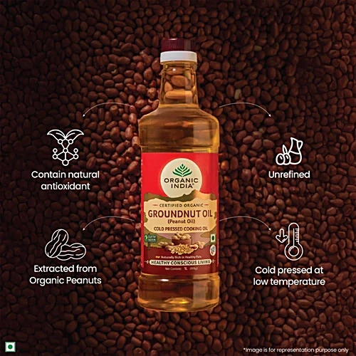 Organic India Groundnut Oil, 1 L