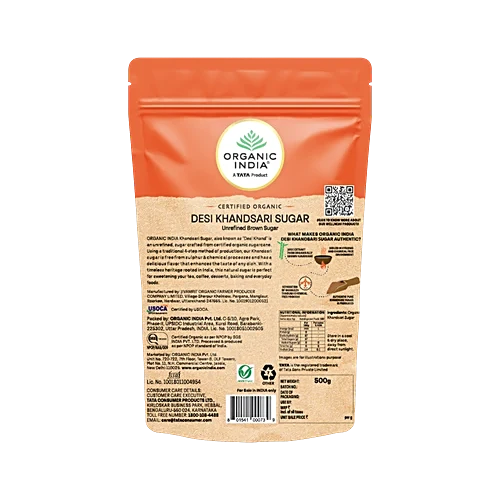 Organic India Desi Khandsari Sugar - 500g