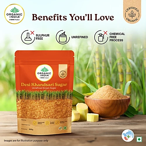 Organic India Desi Khandsari Sugar - 500g