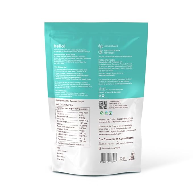 Phalada Pure & Sure Brown Sugar, 1 kg