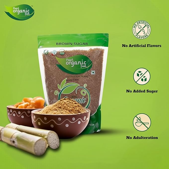 Pearl Organic Fresh Brown Sugar, 500 g