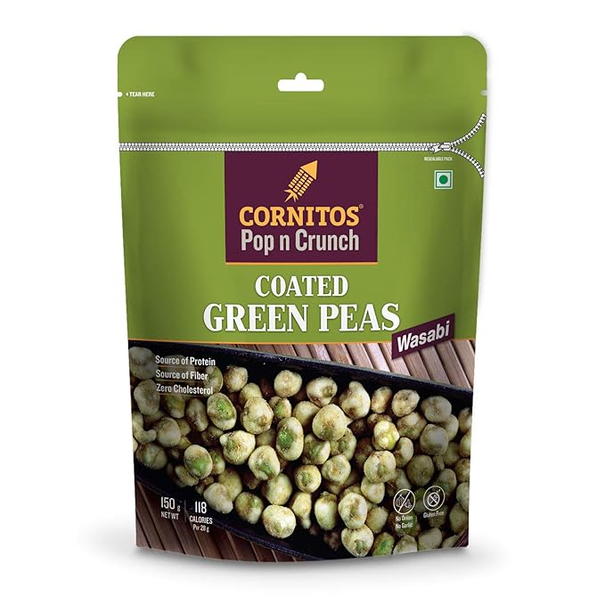 Cornitos Coated Green Peas, Wasabi, 150 Gm