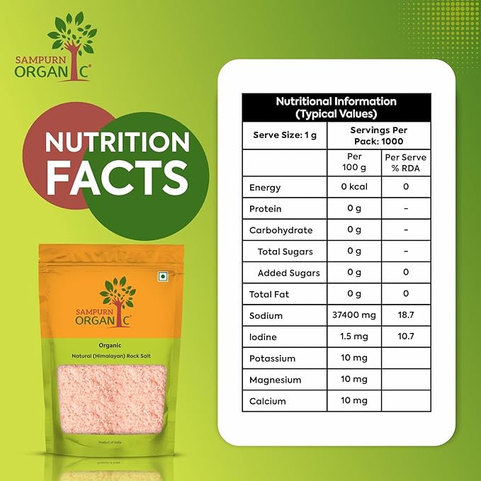 Sampurn Organic Himalayan Rock Salt, 1 kg