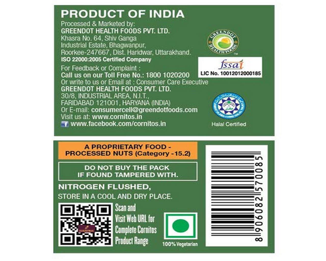 Cornitos Coated Green Peas, Hot & Spicy, 150 g