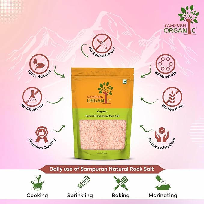 Sampurn Organic Himalayan Rock Salt, 1 kg