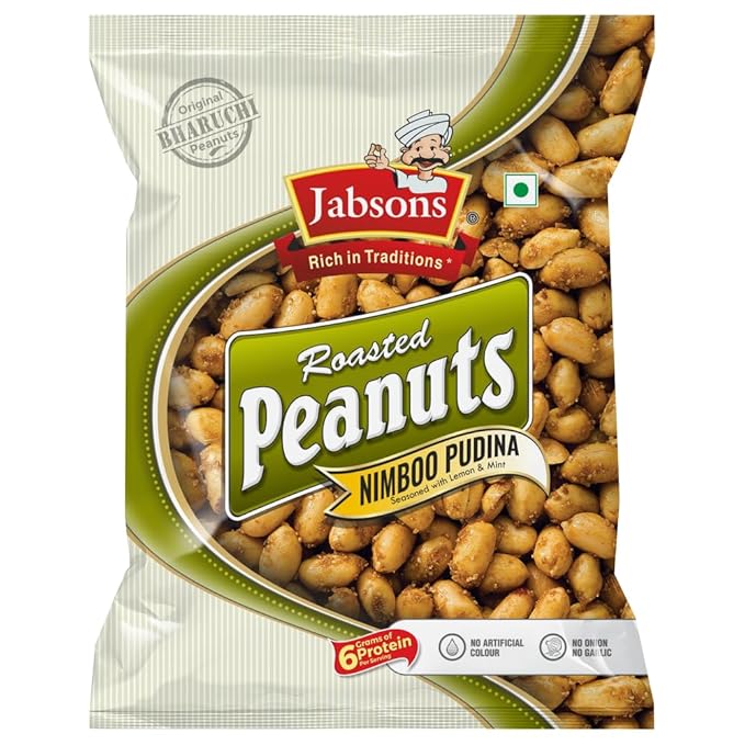 Jabsons Roasted Peanut Nimboo Pudina- 140gm