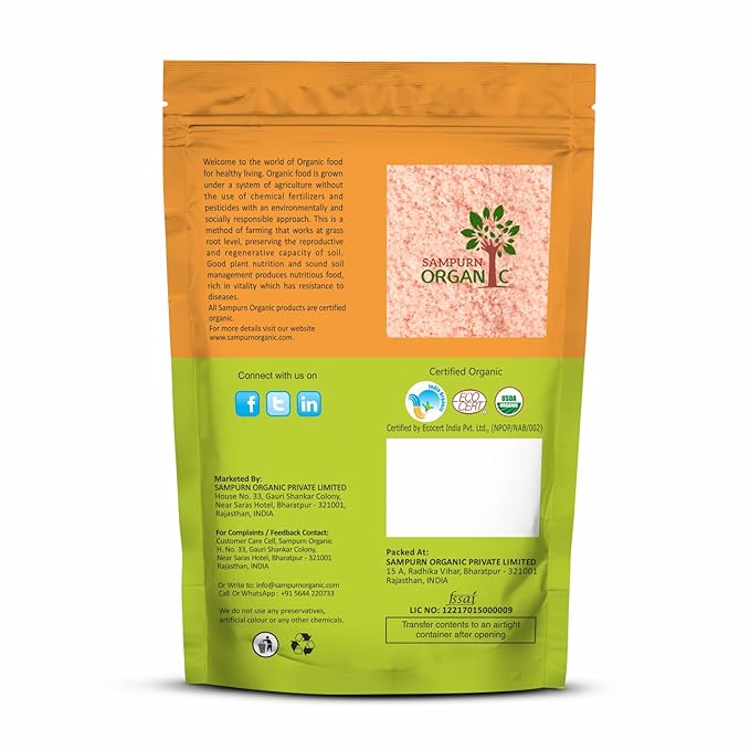 Sampurn Organic Himalayan Rock Salt, 1 kg
