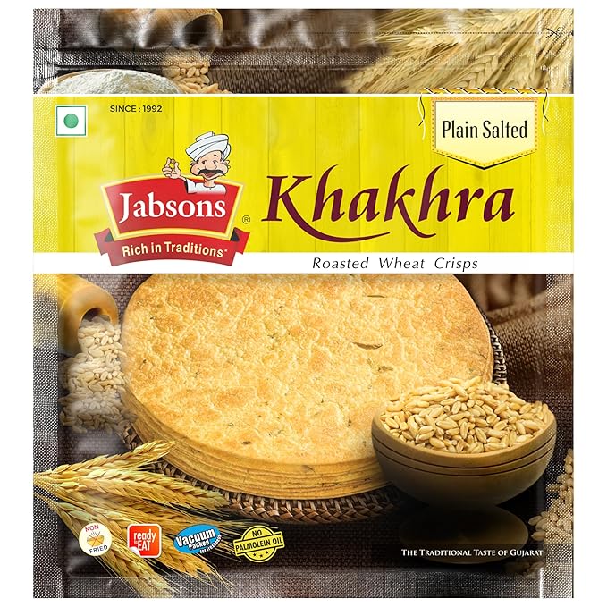 Jabsons Plain Salted Khakhra, 180 g