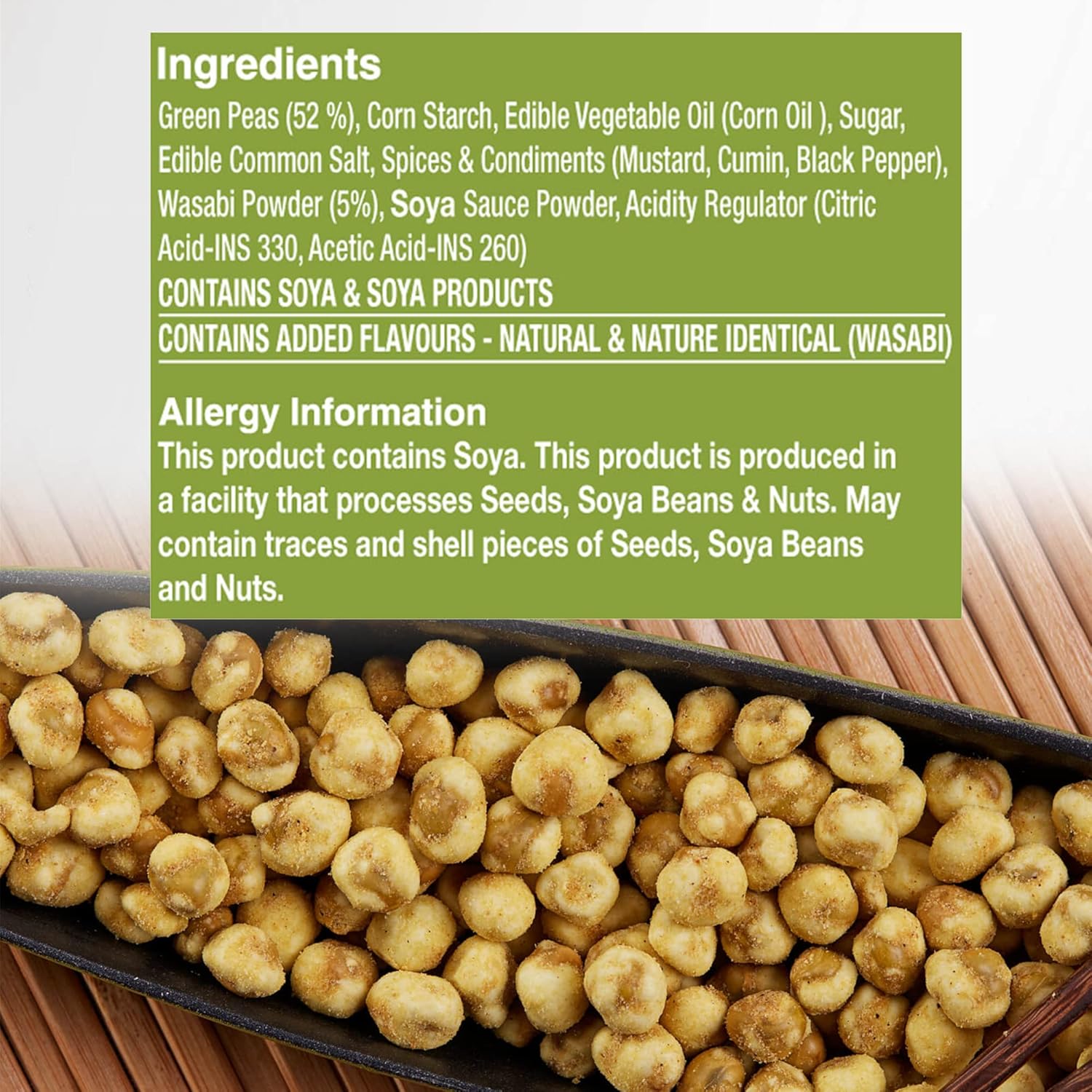 Cornitos Coated Green Peas, Wasabi, 150 Gm