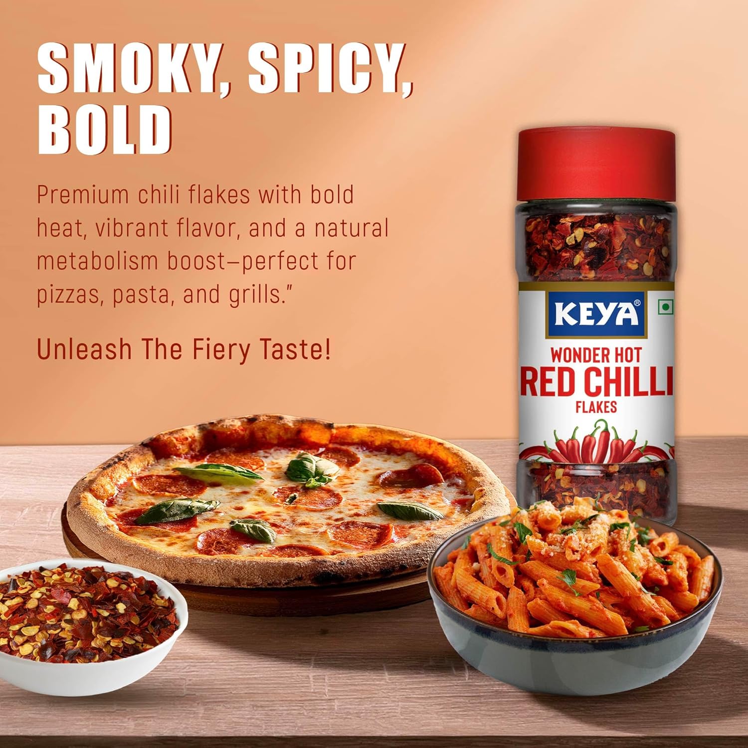 Keya Red Chilli Flakes, 40 g
