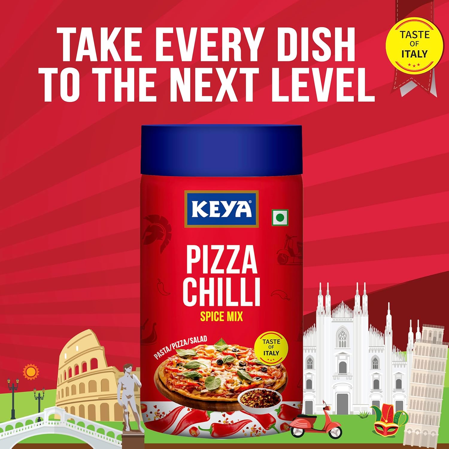 Keya Pizza Chilli Flakes, 60 g