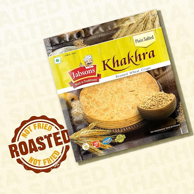 Jabsons Plain Salted Khakhra, 180 g