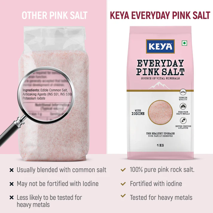 Keya Everyday Pink Salt, 1 kg