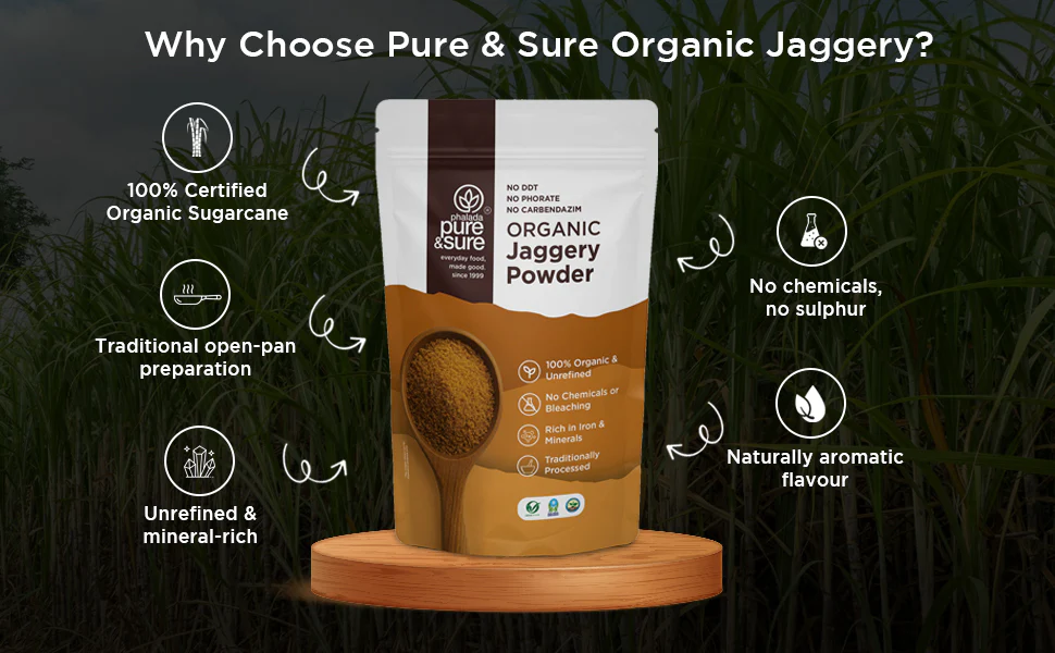 Pure & Sure Organic Jaggery Powder 500 g