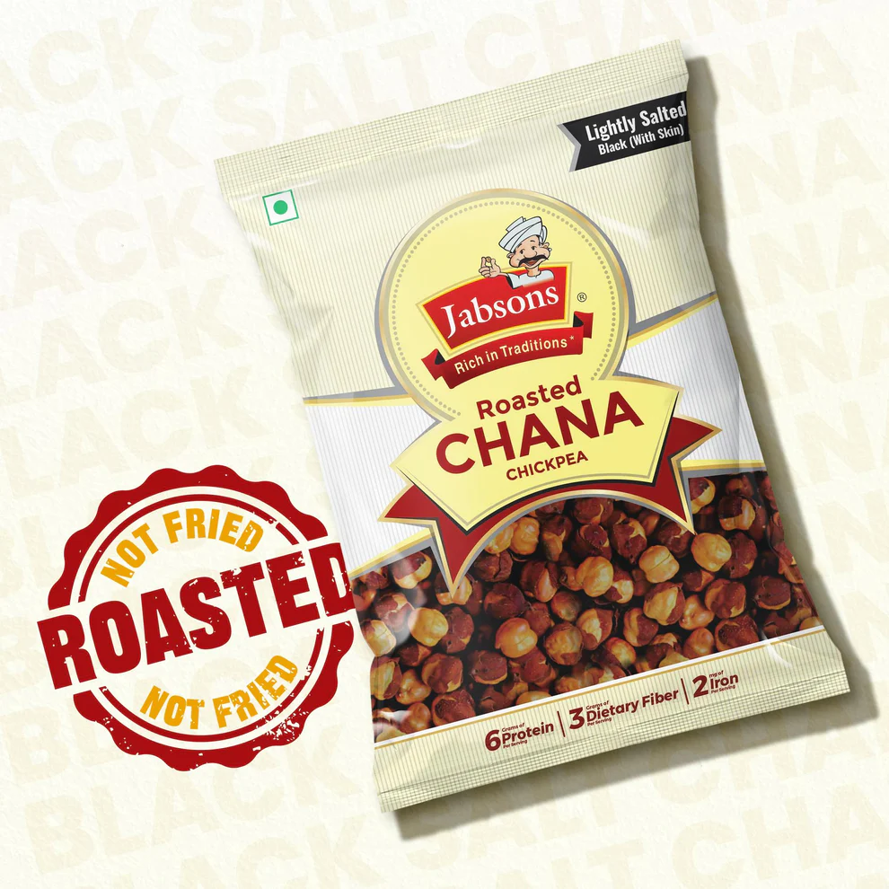 Jabsons Black Salted Roasted Chana, 200 g