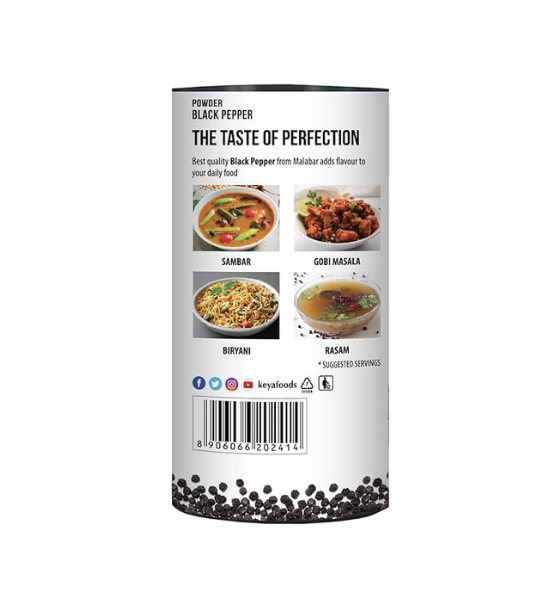 Keya Black Pepper Powder, 100g