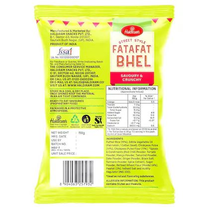 Haldiram's Fatafat Bhel Namkeen, 150 g