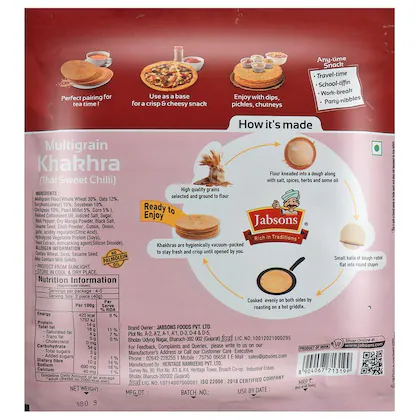 Jabsons Multigrain Khakhra 180 g