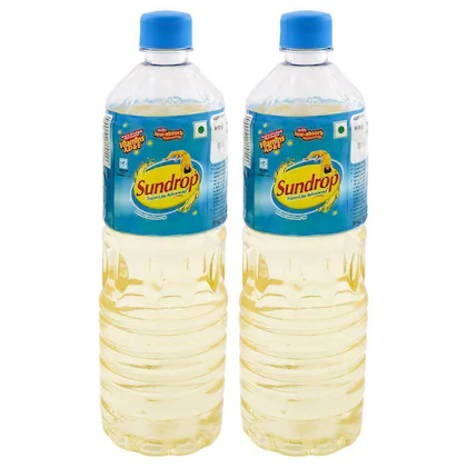 Sundrop SuperLite Advanced Refined Sunflower Oil, 1 L (Pack of 2)