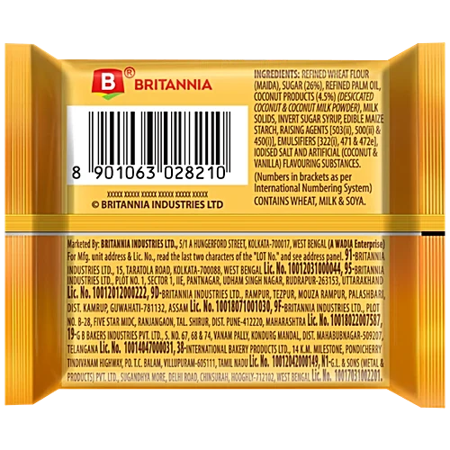 Britannia Nice Time Sugar Showered Coconut Biscuit, 52.7 g