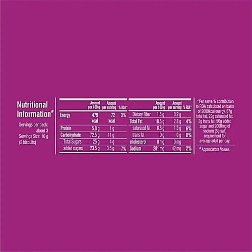 Cremica Golden Bites Cashew Cookies, 46 g