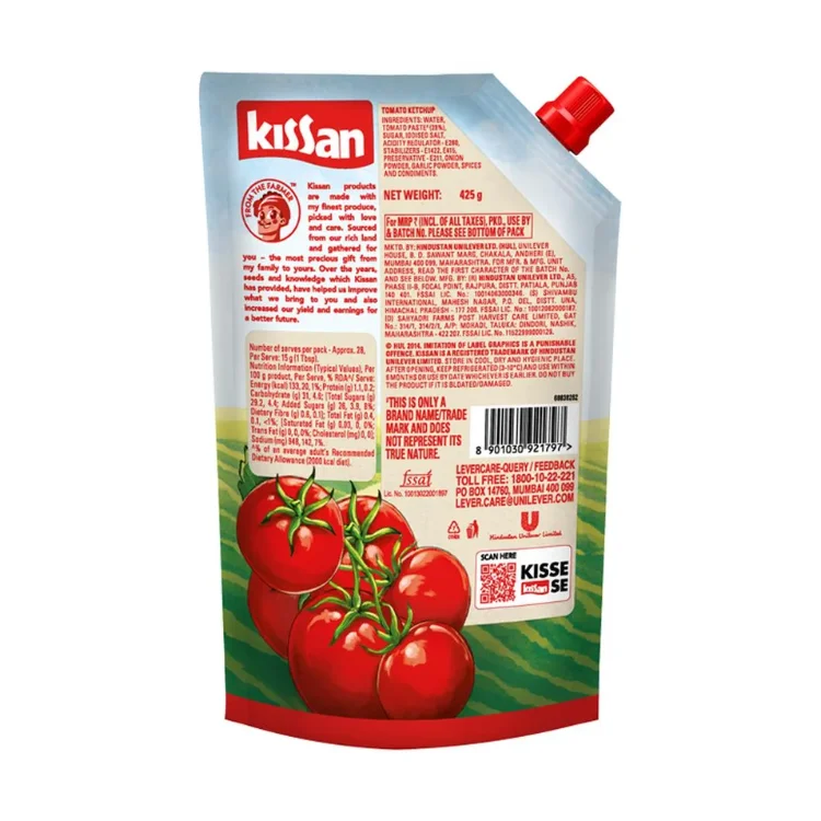 Kissan Fresh Tomato Ketchup, 435 g