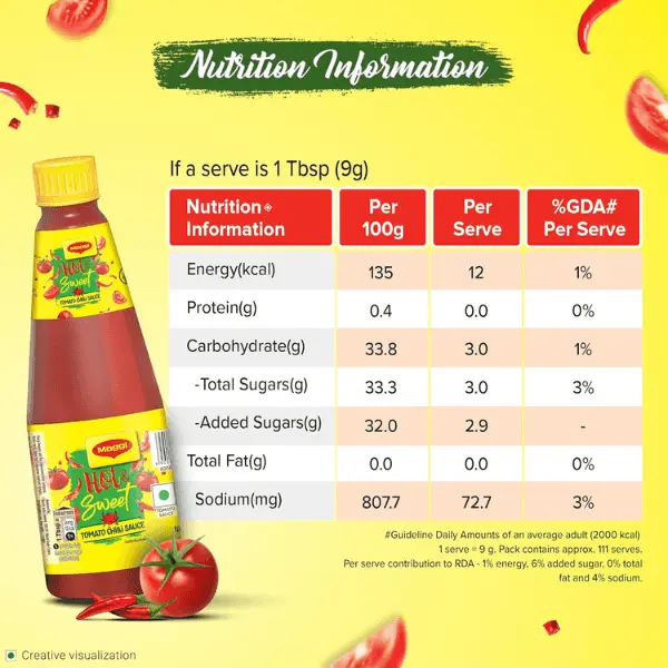 maggi hot & sweet tomato chilli sauce, 1 kg - Image 4