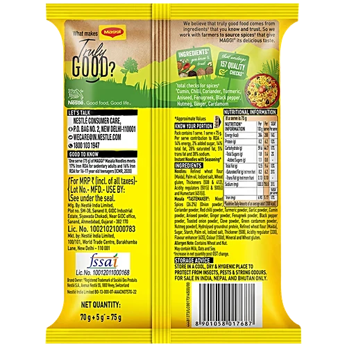 Maggi 2-Minute Instant Masala Noodles, 70 g