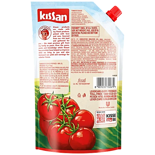 Kissan No Onion & Garlic Tomato Sauce, 415 g - Image 2