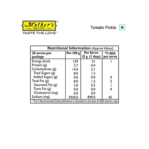 Mother's Recipe Pickle Tomato, 300 g