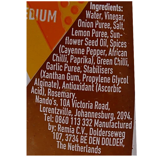 Nandos Sauce Medium Peri Peri, 250 g