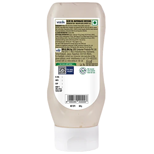 Veeba Olive Oil Mayonnaise Dressing, 300 g