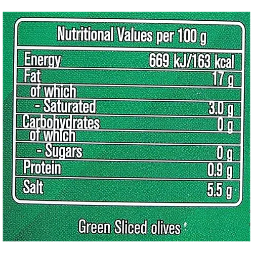 Borges Green Olives Sliced, 450 g