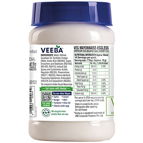 Veeba Eggless Veg Mayonnaise, 250 g