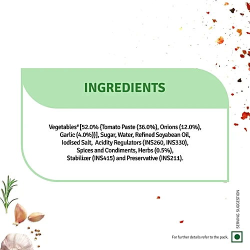 Veeba Herby Tomato Pasta & Pizza Sauce, 280 g