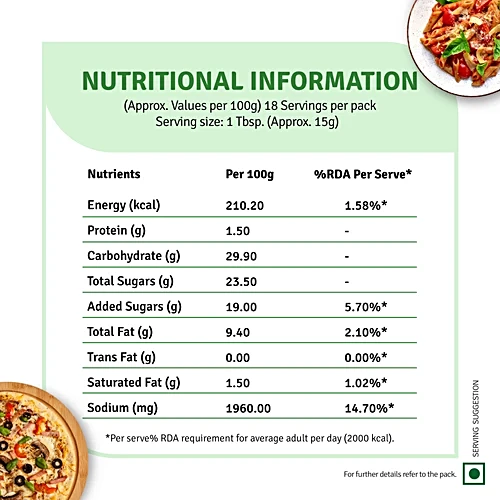 Veeba Herby Tomato Pasta & Pizza Sauce, 280 g