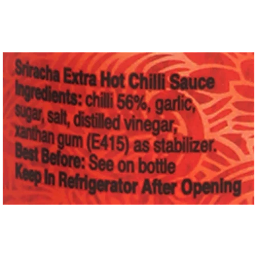 Real Thai Sriracha Hot Chilli Garlic Sauce, 250 ml