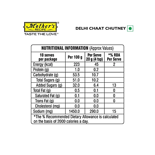Mother's Recipe Delhi Chaat Chutney, 200 g