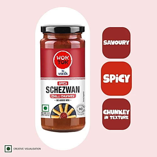 Wok Tok by Veeba Spicy Schezwan Chilli Chunkey, 250 g