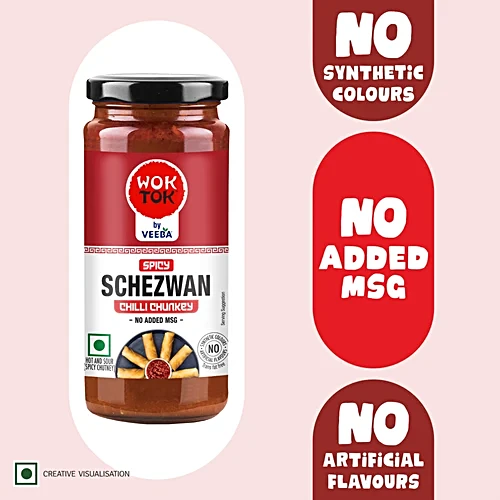 Wok Tok by Veeba Spicy Schezwan Chilli Chunkey, 250 g